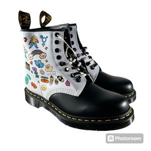 Dr. Martens 1460 Wednesday Holmes For Pride Leather Boots Womens Size US 8 New